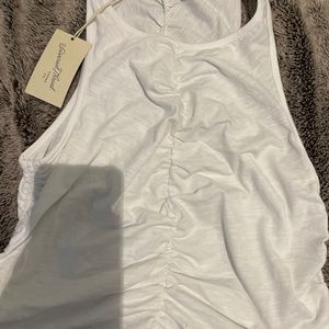 white scrunched shirt